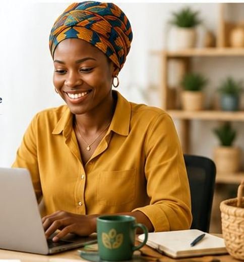 Entrepreneur completing the application